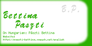 bettina paszti business card